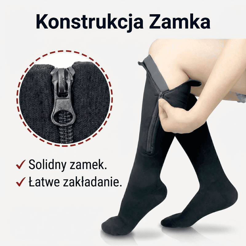 VenoZip - Skarpetki Uciskowe z Zamkiem