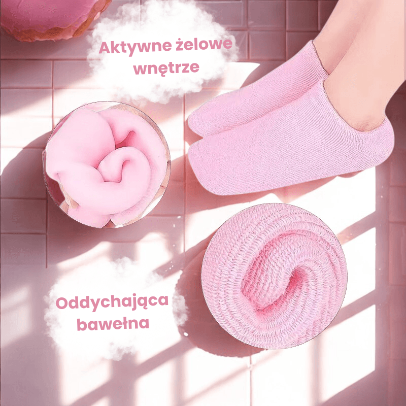 Nawilżające Skarpetki Żelowe - SilkyStep